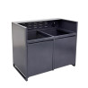 Module barbecue Europa gris argenté 109 x 60 cm