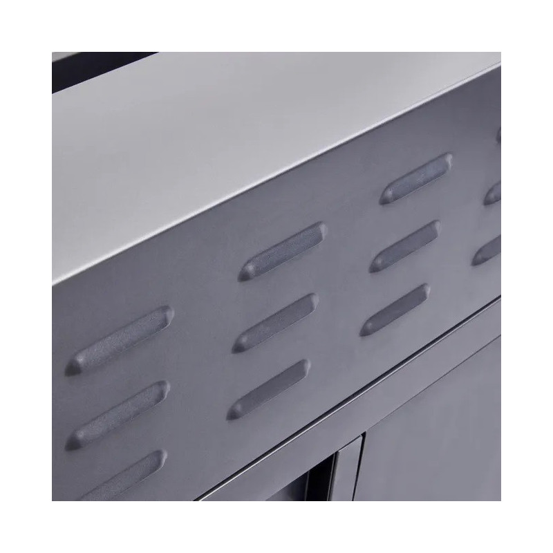Module barbecue Europa gris argenté 109 x 60 cm