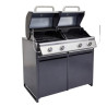 Module barbecue Europa gris argenté 109 x 60 cm