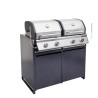 Module barbecue Europa gris argenté 109 x 60 cm