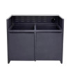 Module barbecue Europa gris argenté 109 x 60 cm