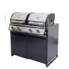 Module barbecue Europa gris argenté 109 x 60 cm