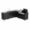 Module barbecue Europa gris argenté 109 x 60 cm