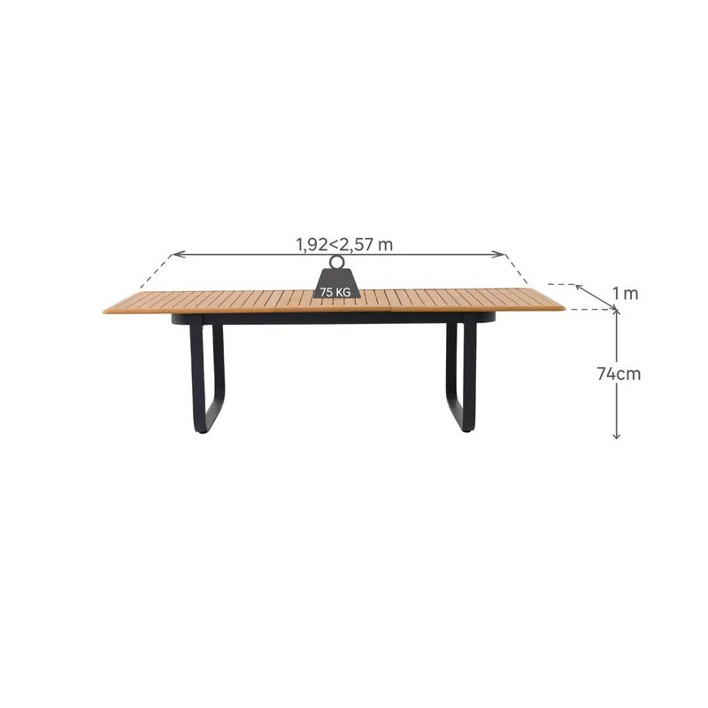 Table de jardin extensible - Calypso - NATERIAL -  -