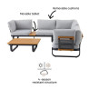 Salon de jardin - CALYPSO NATERIAL - Gris - 5 personnes