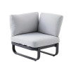 Salon de jardin - CALYPSO NATERIAL - Gris - 5 personnes