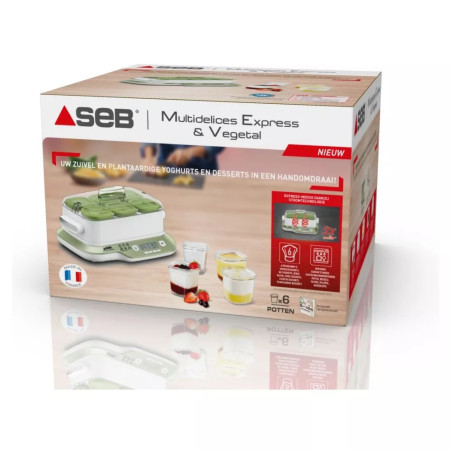 Yaourtière Multi délices Express & végétale 6 pots - SEB - YG660310
