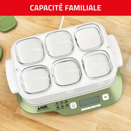 Yaourtière Multi délices Express & végétale 6 pots - SEB - YG660310