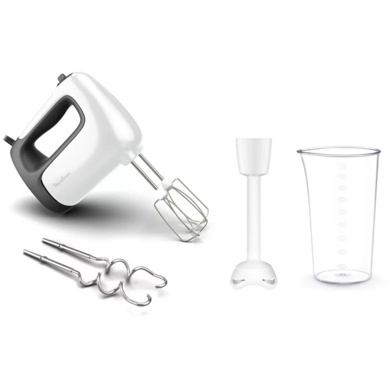 Batteur Prep'Mix + 2 accessoires 500W Blanc - MOULINEX - HM461110