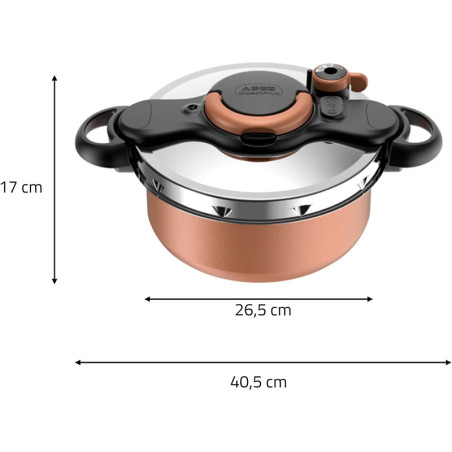 Autocuiseur ClipsoMinut Duo Copper 5L - SEB - P4705101