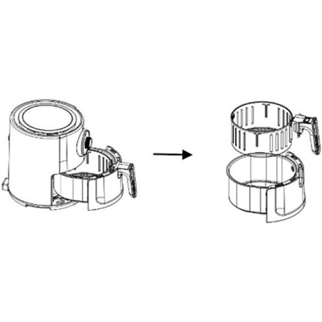 Friteuse sans huile à air chaud 3,5L Noir - SCHNEIDER - SCDF2235ADB