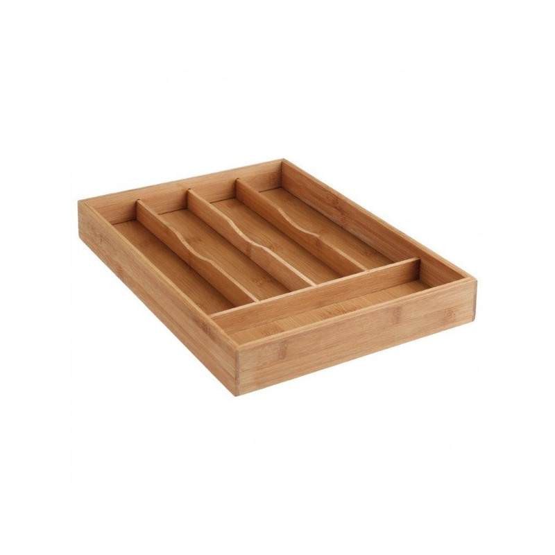 Range Couverts Bambou 34 x 25 cm Marron