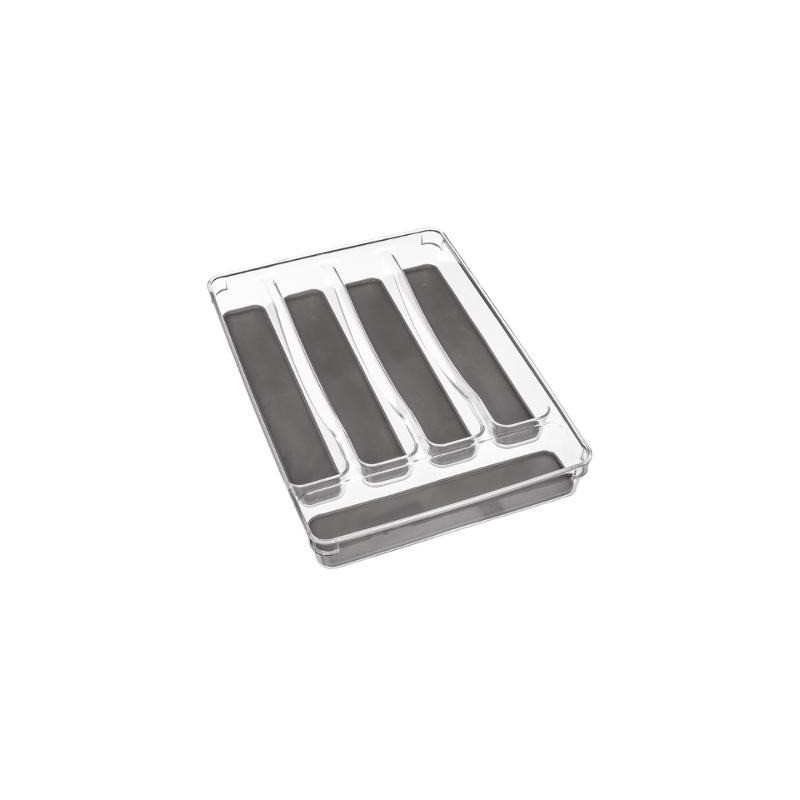 Range Couverts 5 Compartiments 40 Gris Foncé