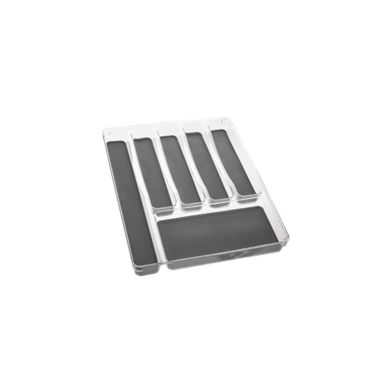 Range Couverts 3 Compartiments 40 cm Gris Foncé