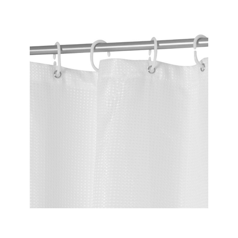 Rideau de Douche Nid Abeille Blanc