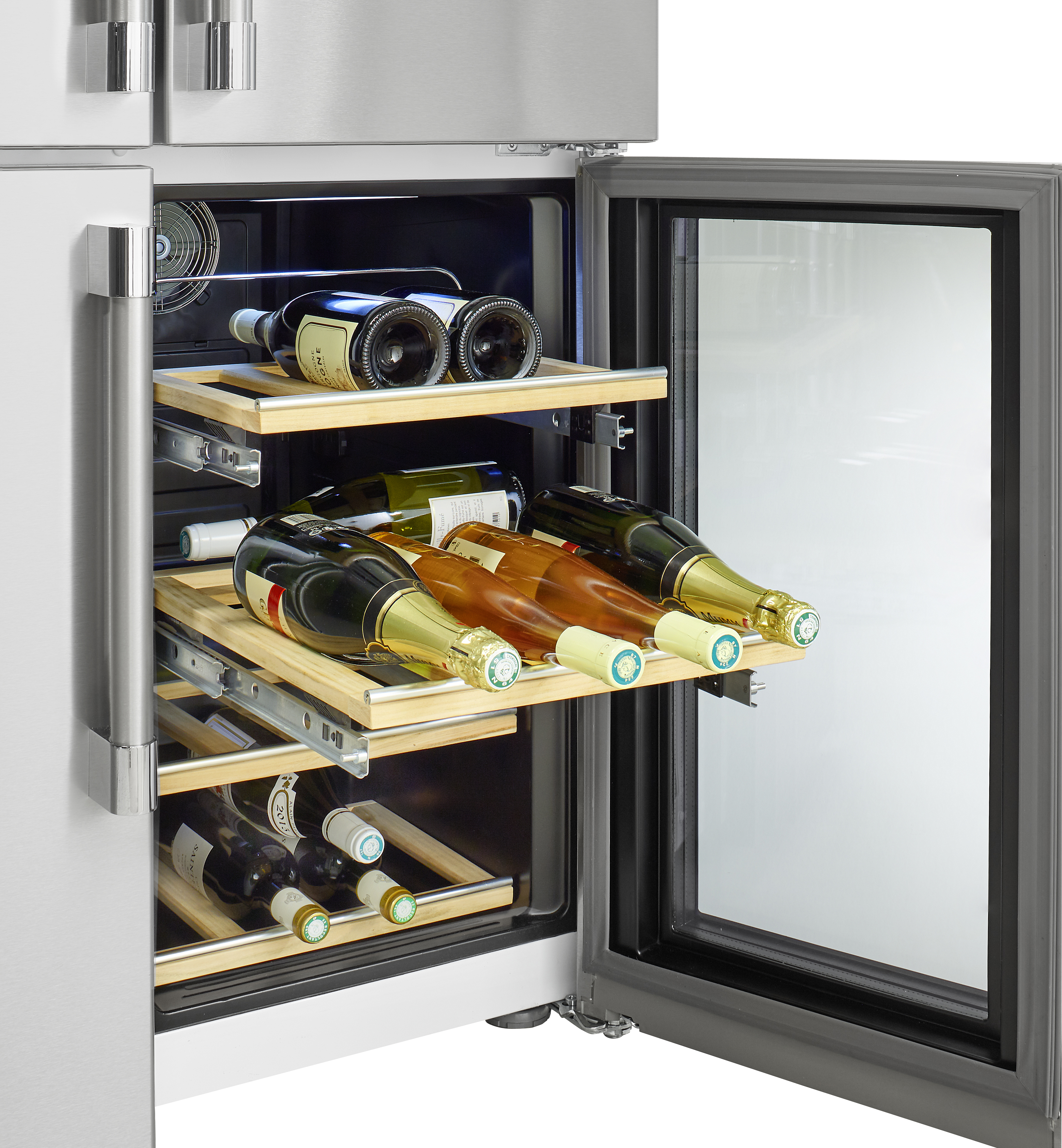 Réfrigérateur combiné 4 portes 540L cave à vins BEKO - GN1416220CX