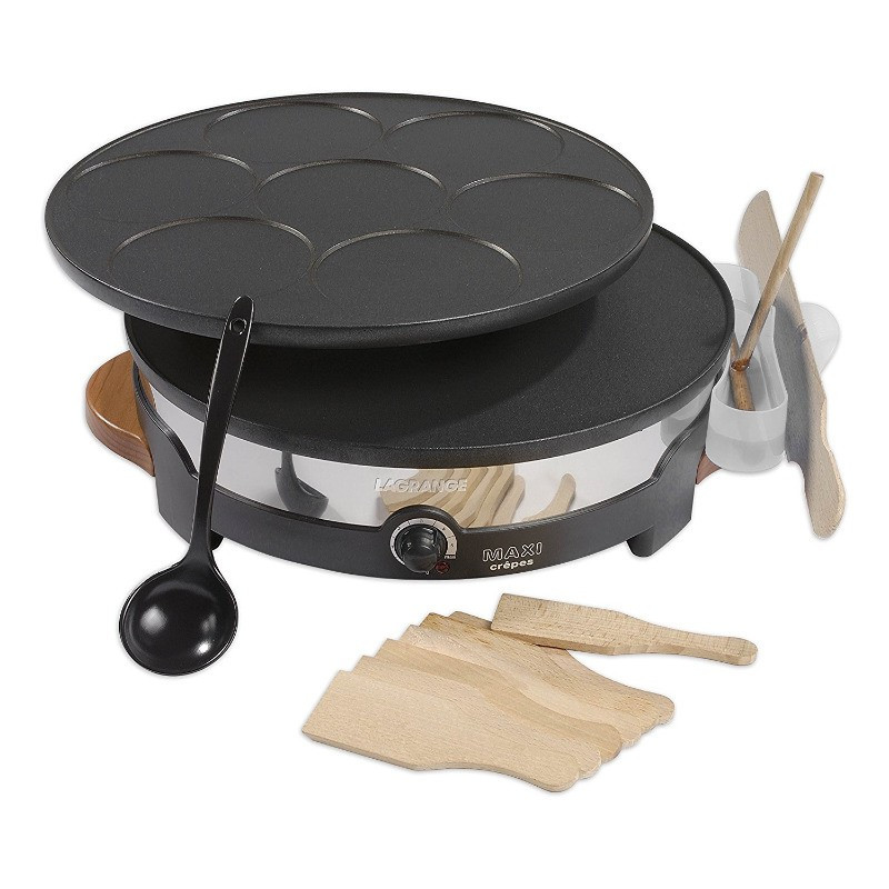 Crêpière électrique Lagrange 35cm - 1500W, Noir, Modèle 109011