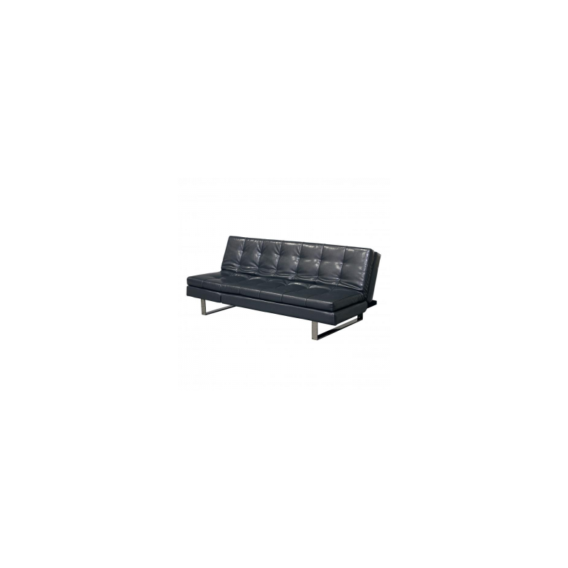 CANAPE BANQUETTE 3 PLACES SIMILI CUIR 6 POSITIONS  ANTHRACITE