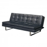 CANAPE BANQUETTE 3 PLACES SIMILI CUIR 6 POSITIONS  ANTHRACITE