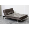 CANAPE BANQUETTE 3 PLACES SIMILI CUIR 6 POSITIONS  ANTHRACITE
