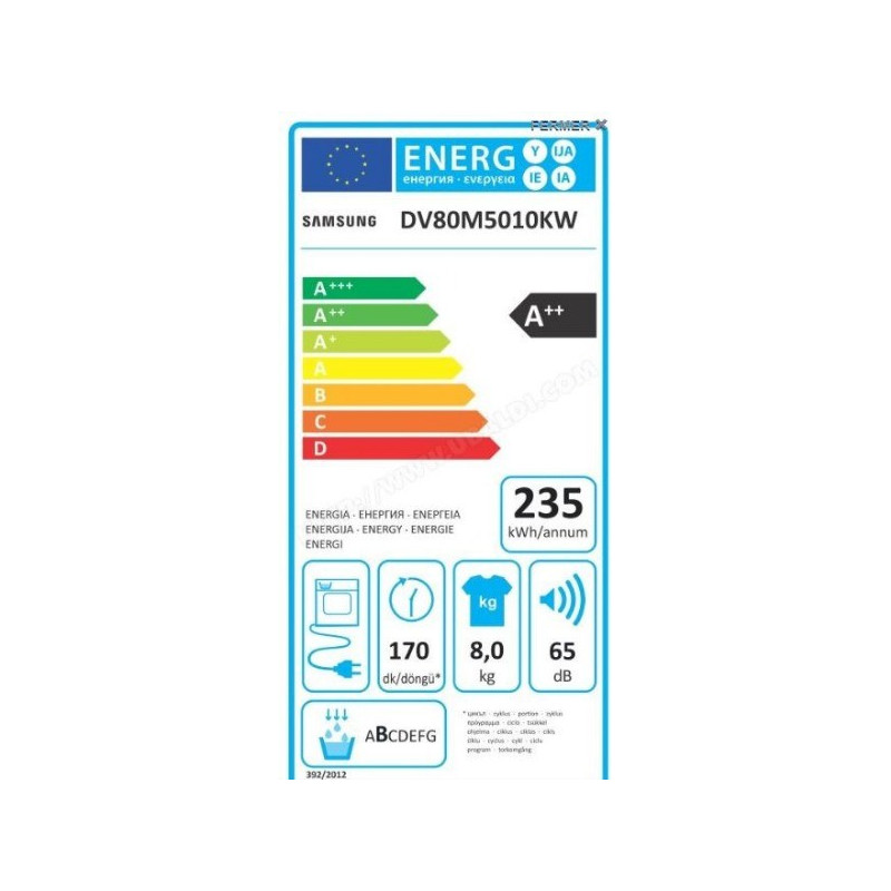 Sèche Linge 8kg Samsung - DV80M5010KW/EF