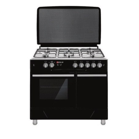 Cuisinière à gaz 4 feux + four électrique -  MERLIN - M-6090EB-B