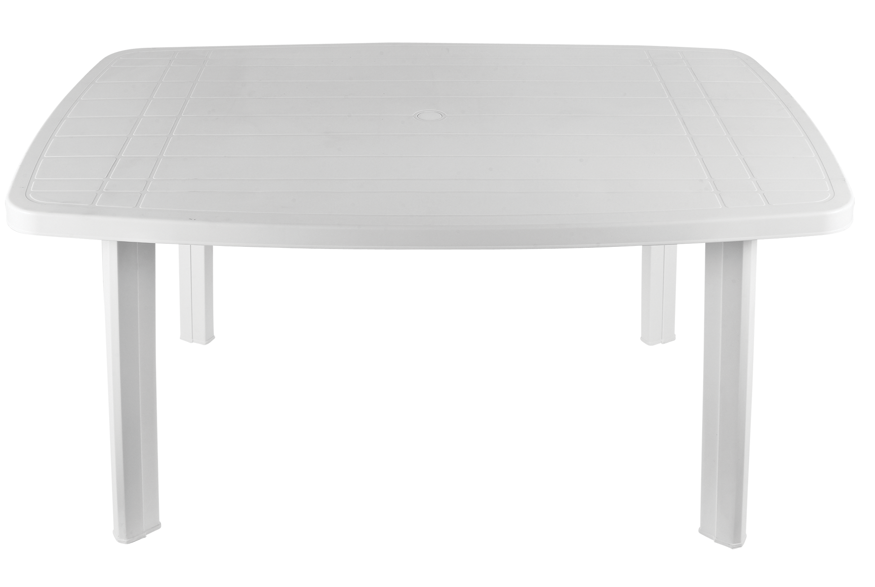 TABLE DE JARDIN PVC BLANC