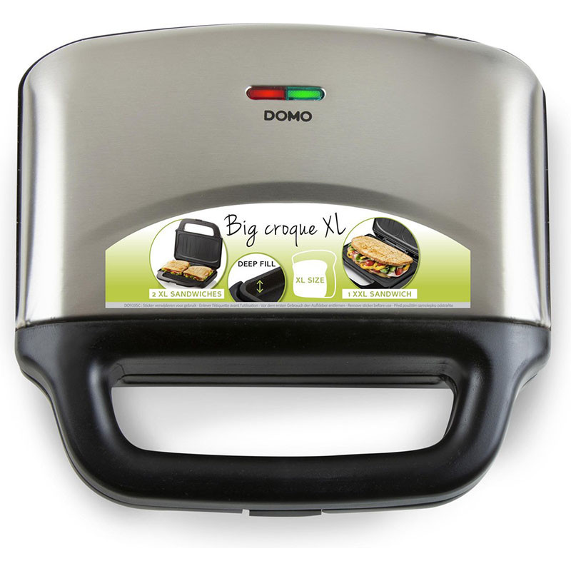 Machine à croque-monsieur 900W Inox - DOMO - DO9195C