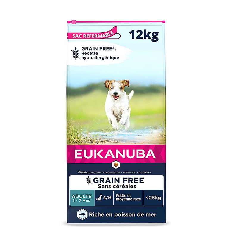 Croquettes chien adulte sans céréales poisson 12kg - EUKANUBA