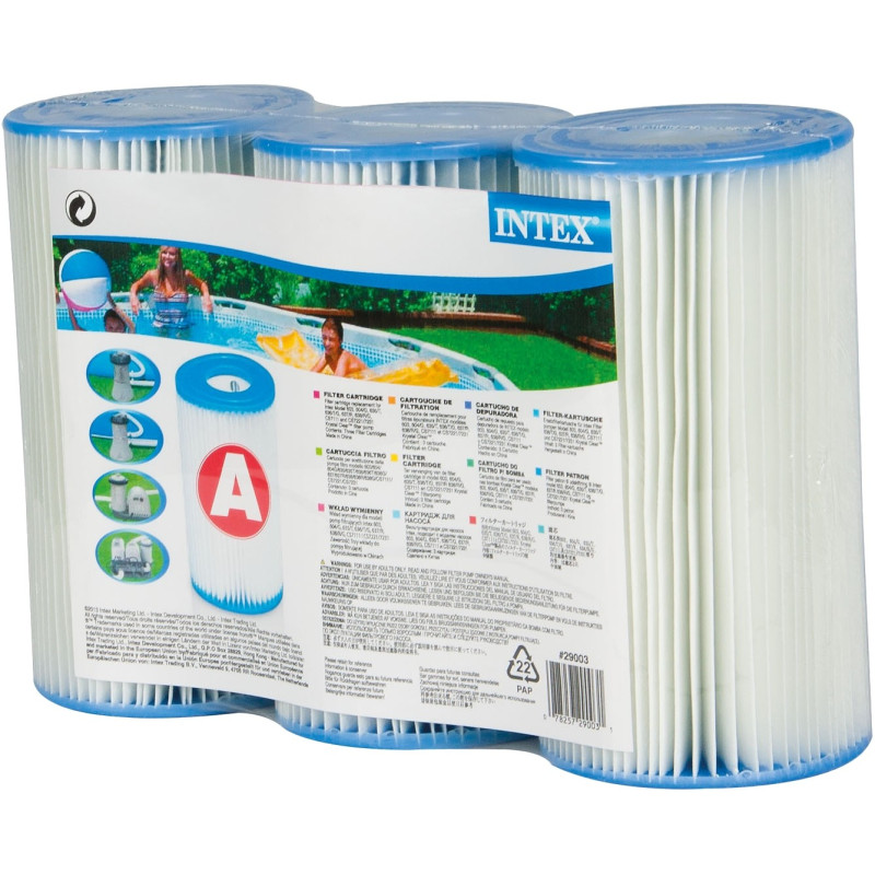 CARTOUCHE FILTRATION TYPE A LOT DE 3