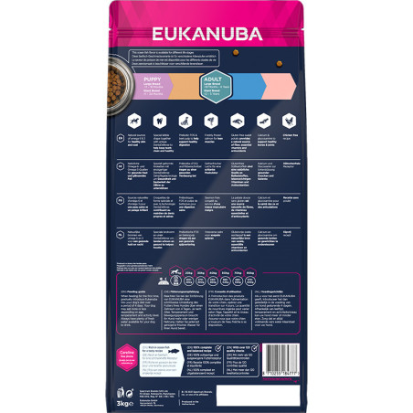 Croquette sans céréale pour chien adulte grande race Poisson 3kg - EUKANUBA - ENLAP777