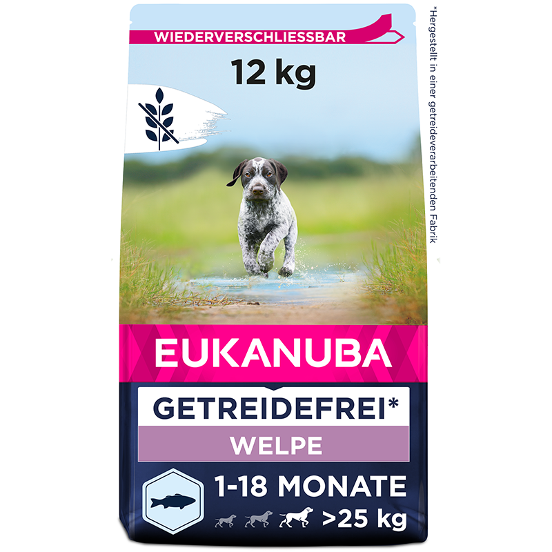 Croquette pour chiot grande race sans céréale Poisson 12kg - EUKANUBA - ENLPP807
