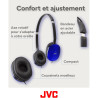 Casque supra-auriculaire pliable Series Flats Noir/Bleu - JVC - HAS160MAU