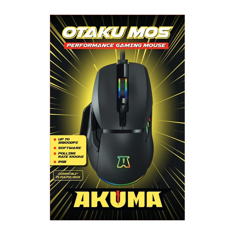 Souris gaming RGB Otaku M05 noir - AKUMA - AKOTAM05