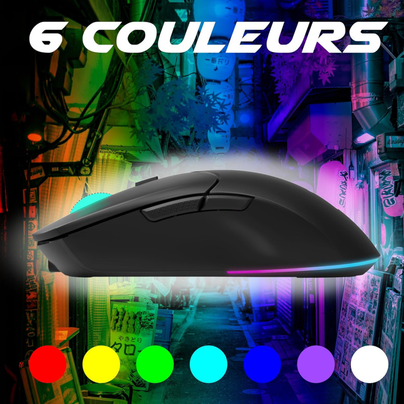 Souris Gaming Wireless Otaku M04 WL noir - AKUMA - AKOTAM04WL
