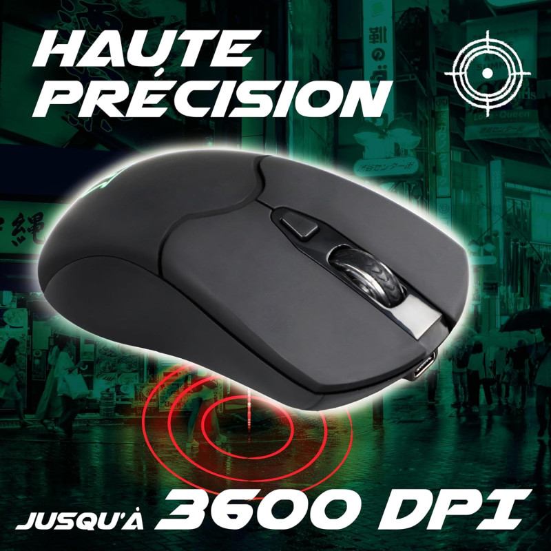 Souris Gaming Wireless Otaku M04 WL noir - AKUMA - AKOTAM04WL