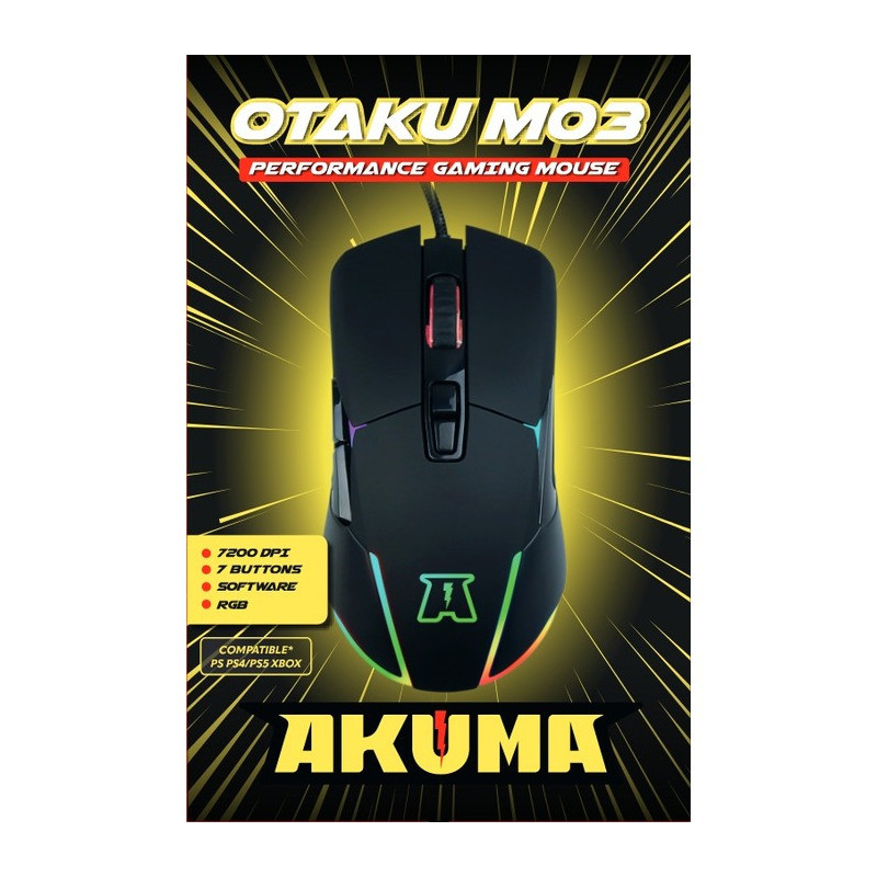 Souris Gaming RGB Otaku M03 7200Dpi noir - AKUMA - AKOTAM03