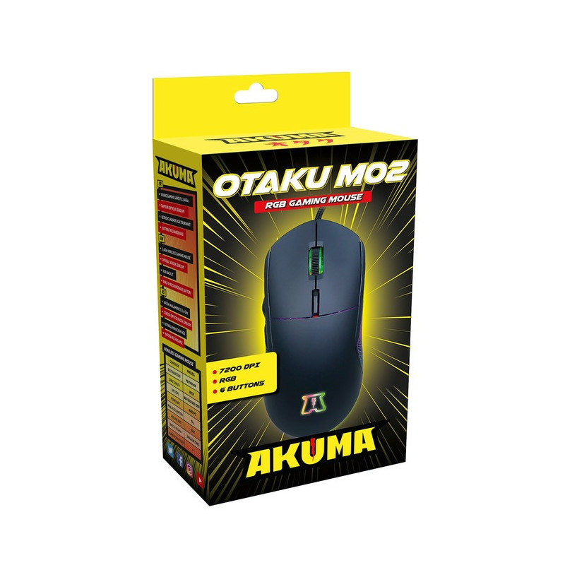 Souris Gaming RGB Otaku M02 7200Dpi noir - AKUMA - AKOTAM02