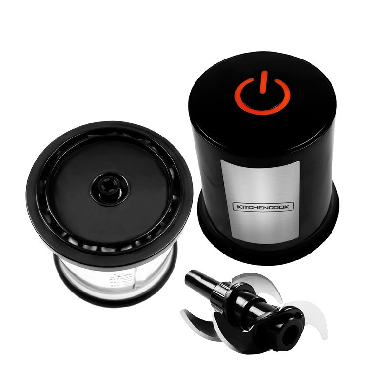 Mini hachoir électrique lames en Inox 500mL Noir - KITCHENCOOK - MIXPOD500