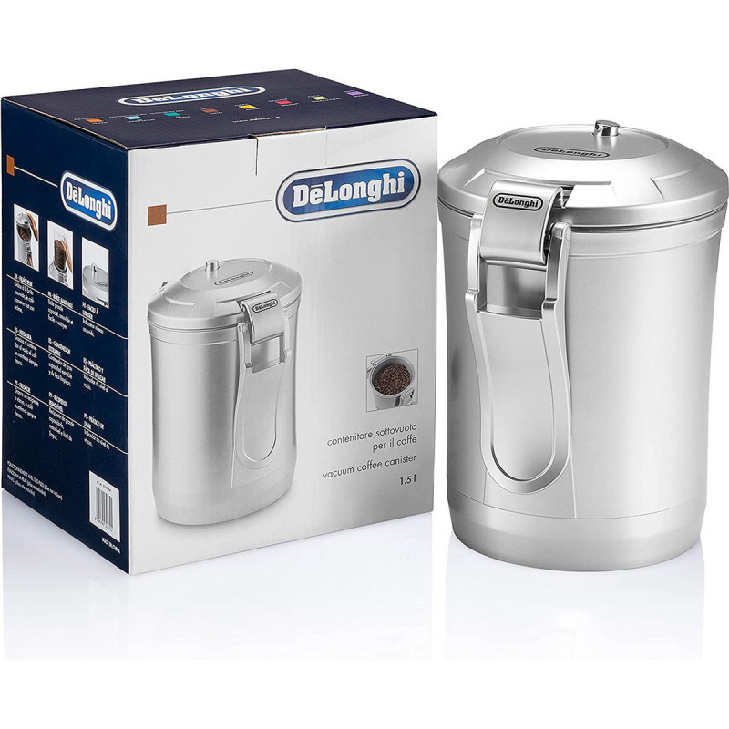 Boîte hermetique à café 1.5L Argent - DELONGHI - ACCDLSC068DELON