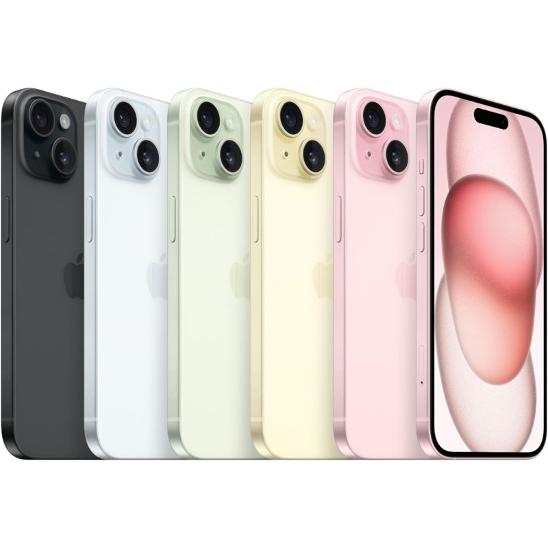 iPhone 15 Noir 128Go - APPLE - RECONDITIONNÉ - Non EU - A3092
