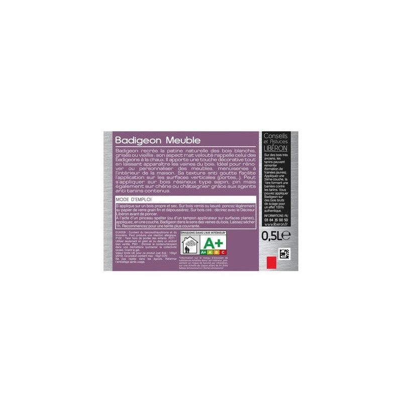 Badigeon Meuble Liberon Gris Perle  Mat 0.5 L