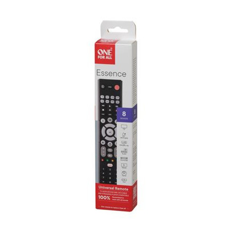 Télécommande Universelle Essence Basic 8 Noir - ONE FOR ALL - URC1282