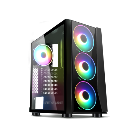 Boîtier PC gaming ATX Ghost III ARGB Noir - SPIRIT OF GAMER - BOIT8005RASOG