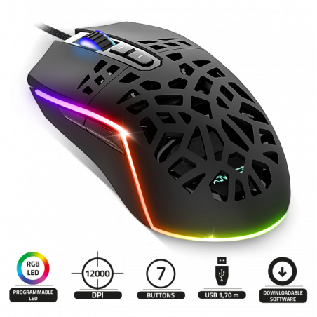 Souris gamer filaire optique 12000 dpi RGo Noir - ADVANCE - SOURGTA270ADVA