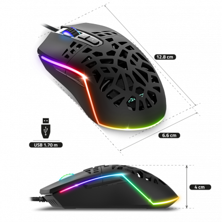 Souris gamer filaire optique 12000 dpi RGo Noir - ADVANCE - SOURGTA270ADVA