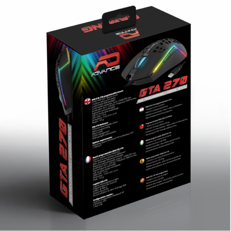 Souris gamer filaire optique 12000 dpi RGo Noir - ADVANCE - SOURGTA270ADVA