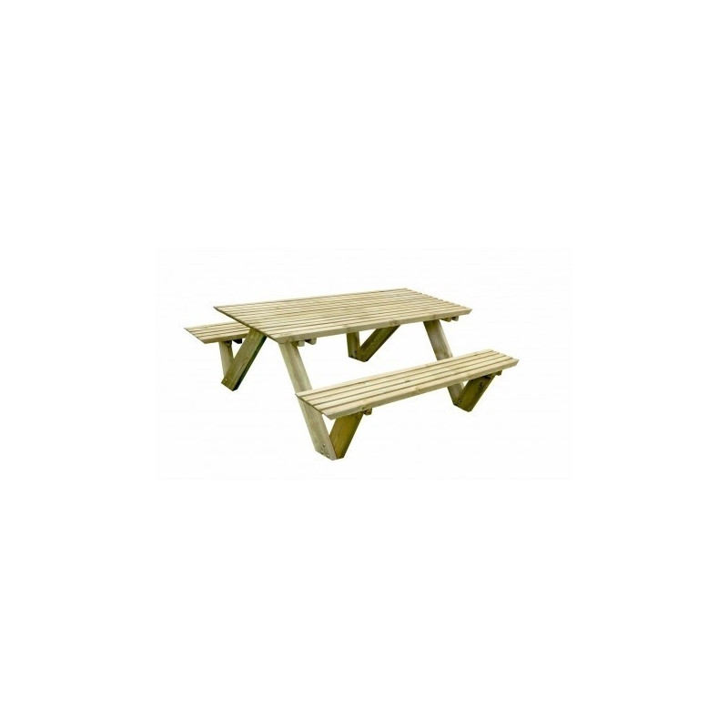 Table Pique Nique Pika 168 X 150 X 68 Cm Forest Style