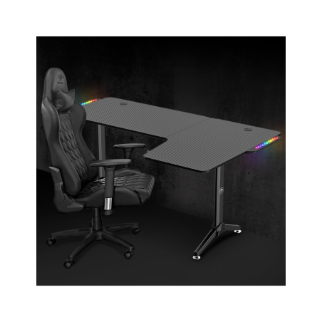 Bureau gaming Headquarter 600 Right Noir - SPIRIT OF GAMER - BURDESK60DROITSOG