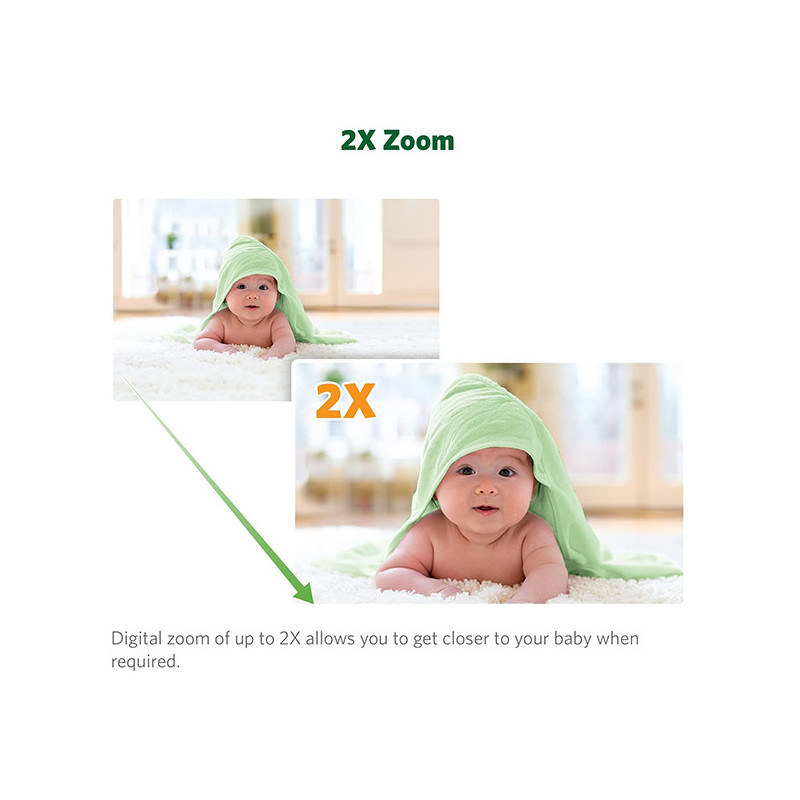 Babyphone avec écran LCD IPS 2.8" Blanc - LEAPFROG